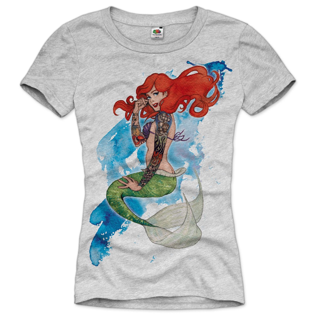 Arielle TATTOO Damen TShirt meerjungfrau disney biker motorrad punk