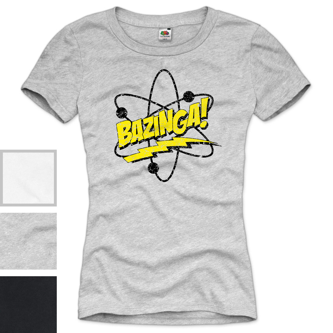 BAZINGA The Big Bang Theory Vintage Damen T Shirt Sheldon TV Serie