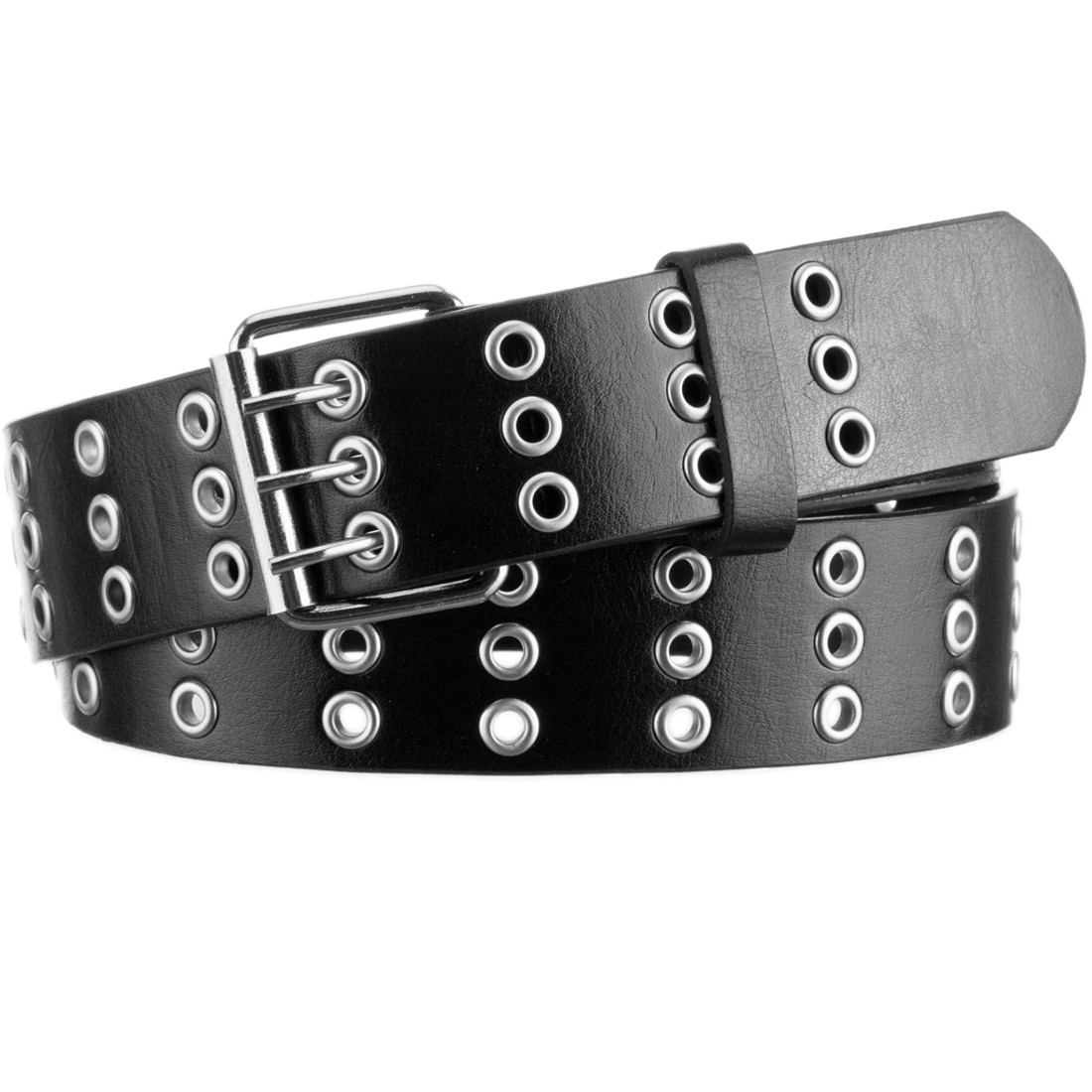 Punk Gürtel Aus Kunstleder Mit Ösen & Nieten - Für Damen & Herren, Metallschnalle
